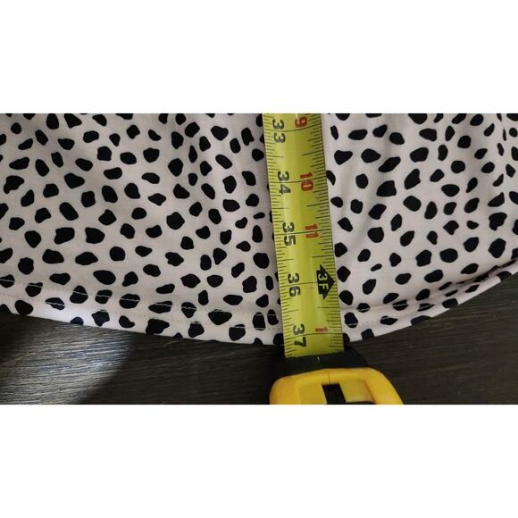 NCLOOK Womans Babydoll Loose Ruffle Dress Crewneck Khaki Spots Plus Size 3XL New - Picture 5 of 8